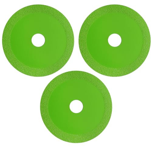 3 Pièces Disque de Coupe pour Verre, 115 x 22,23mm Disque Diamant Carrelage à Tronçonner Diamanté le Verre Lames de Scie pour Meuleuse d'angle Porcelaine Céramique Carreaux Jade Bouteilles de Vin