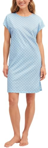 CALIDA Lovely Nights Kurzarm-Nachthemd Damen | 100% Baumwolle, hautfreundlich, atmungsaktiv, pflegeleicht, Länge 95cm