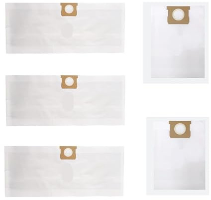 Sacs Filtrants Anti-poussière Sous Vide DXVA19-4101, 5 Pièces, Compatibles Avec DEWALT, Sac De Collecte De 6 À 10 Gallons, Compatible Avec Vacmaster,VHBM