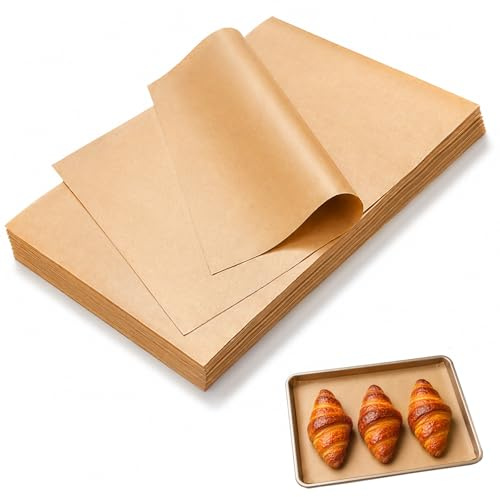 Precut Parchment Paper Sheets for Baking, 600 PCS 9x13 Inches Non-Stick Unbleached Baking Parchment Paper, Flat Baking Sheets for Oven, Air Fryer, Cookies, Bread & Cake