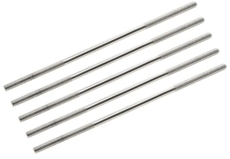 sourcing map 5 Stück Doppelend Gewindestift Schraube M6x180mm aus 304 Edelstahl