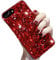 Aearl for iPhone XR 6.1 inch Bling Diamond Case Homemade Luxury Sparkle Crystal Rhinestone Shiny Glitter Full Clear Stones Back Phone Cover-All Red
