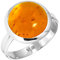 Jeweloporium 925 Silber Ringe für Frauen Größe 60(19.1) Orange Bernstein Edelstein Kostüm Silber Ringe Weihnachten - Geschenk Jahrgang Schmuck