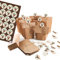 Logbuch-Verlag 1-24 Bastelset Adventskalender mit Kraftpapier Tüten für Kinder und Erwachsene zum Selbermachen und Befüllen