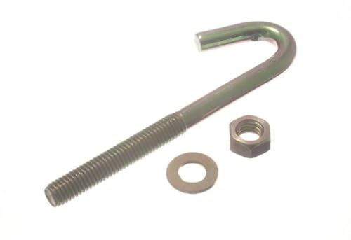10 x Roofing Hook Bolts + NUT and Washer M8 X 100MM YZP Steel