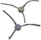 vhbw 2X Spazzola Laterale Compatibile con Zaco V80, V85 Robot aspirapolvere - Set spazzole, DX/SX, Blu/Giallo/Nero