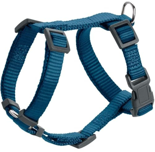 Geschirr London Vario Rapid Farbe dunkelblau, Größe M | Nylon, 4-Fach verstellbares Y-Geschirr für kleine & mittlere Hunde, Farbe: Dunkelblau, Größe: M