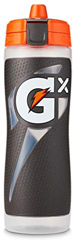 Gatorade Gx Trinksystem, rutschfeste GX-Quetschflaschen und GX-Sportgetränke-Konzentrat-Pods, Grau