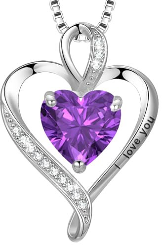 LAVUMO Collier Femme Argent 925 Gravé I Love You Collier Pendentif Cœur Infini Bijoux Romantique Idee Cadeau Femme Cadeaux Anniversaire Saint Valentin Fete Des Mere pour Maman Épouse Fille