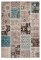 Qiyano Teppich Kurzflor - Skandi Patchwork Muster, Blumenmuster, kariert, Vintage Stil, Modern - Wohnzimmer, Schlafzimmer, Esszimmer, Büro - Farbe: Taupe, Größe: 200 x 290 cm