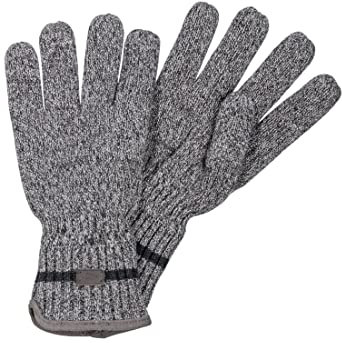 camel active Herren 408520/8g52 Knitted Gloves, Stone Grey, L
