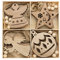TAIYOU 20pcs Decoration Sapin Noel en Bois Arbre de Noël Ornements DIY pour Étiquette Cadeau Décoration Noël Maison 4 Modèles