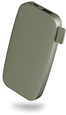 Fresh 'n Rebel Powerbank 6000mAh - USB-C in & Out - Schnelles Aufladen (Fast Charge) - 6 Sicherheitsfunktionen - Tragbarer externer Akku für iPhone und Android (Dried Green)