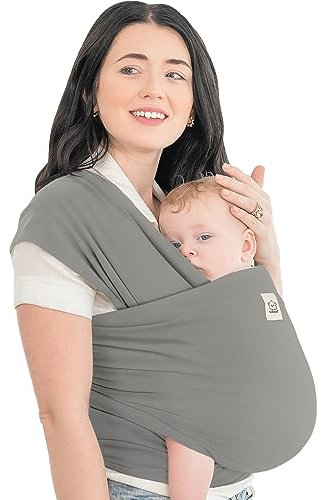 KeaBabies Babytrage Ab Geburt - Atmungsaktive Babytragetücher, Babytrage Neugeborene Ab Geburt, Babytuch Tragetuch Baby Neugeborene, Kleinkind Handfreie Babytrage, Babywickel Träger (Graphite)