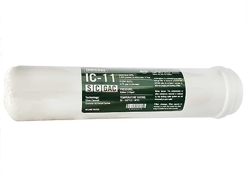 Ionicore IC-11SCGAC Bakteriostatischer Kokosnussfilter Wasserfilter Kohlefilter 1/4'' BSP 2,5''x11''