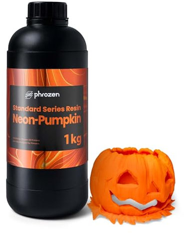 PHROZEN Neon Resin für 3D Drucker | 405nm SLA/DLP/LCD 3D Printer UV Photopolymer | Fluoreszierende Farbe für Resin Kunst, Halloween-, Weihnachtsdeko | Pumpkin (1kg)