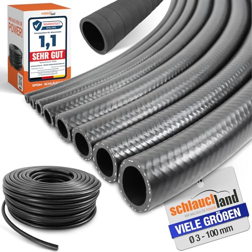 2m EPDM Kühlerschlauch Ø 25 x 33 mm Kühlwasserschlauch Kühlmittelschlauch 130°C * VIELE GRÖSSEN & LÄNGEN * Gewebe-verstärkt Unterdruckschlauch Gummi-Schlauch Heisswasser DIN 73411 * AUSSEN GLATT