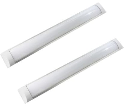 Jandei - Pack 2x Pantalla Luminaria LED Integrado, 27W, Largo 90 cm, Luminosidad 2500 Lúmenes, Color Blanco Cálido 3000K, 120º de iluminación