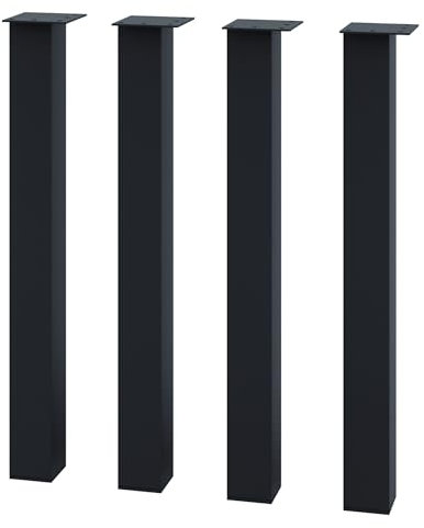 4 x Pieds de Table en Métal B7070 Noir Anthracite et Blanc | Pied de Table en Profilés 70x70mm | Pieds de Table, Bureau, Pieds de Meubles, Cadre de Table, Design Loft