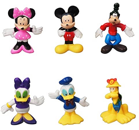 6 Stück Disney Torte Topper, Figuren Tortendeko, Torte Kinder, Geburtstag Kuchendekoration, Geburtstags Party liefert, Cupcake-Figuren, Cartoon-Tortenaufleger, Deko Torte Mädchen Junge