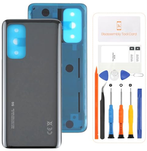 SRJTEK Für Xiaomi Mi 10T 5G/Mi 10T Pro 5G M2007J3SY,M2007J3SG Akku Rückseite Abdeckung Rückseite Glas Ersatz Reparatur Kit Original Hinteres Gehäuse (Grau)