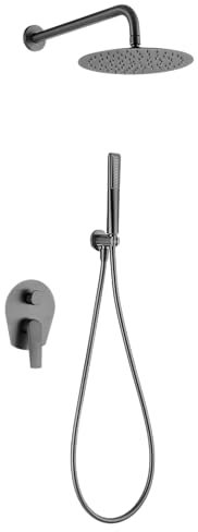 IMEX GPD055/BGM DELOS Conjunto Ducha Monomando Empotrado Black Gun Metal