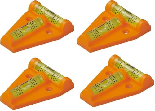 Set: Magnetische T-Wasserwaage Kreuzwasserwaage mit Magnet Mini Wasserwaage Pyramide geeignet für Camping, Wohnwagen, Wohnmobil und Caravan magnetisch (4)