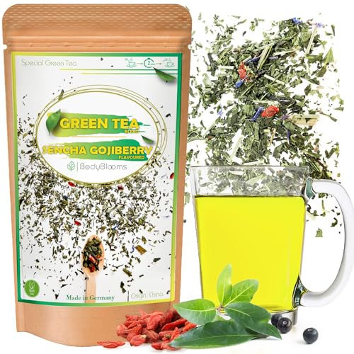 Te Verde foglie SENCHA GOJIBERRY - BODYBLOOMS. The verde in foglie di vera origine Cinese. Tè verde dal carattere unico. The verde dimagrante, infusi e tisane, tisana depurativa, tisana drenante