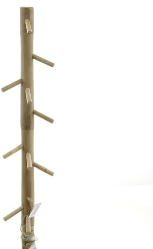 Van der Leeden Garderobenleiste Natur senkrecht mit 10 Haken 60 cm - Teakholz