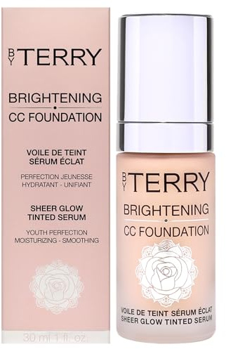By Terry Brightening CC Foundation, Hydrating Serum Foundation, Ultra-Sheer Finish, Vegan & Cruelty Free, 2C Light Cool
