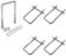 Pernos en U M8, 4 Piezas Tornillos en U Acero Inoxidable, Abrazadera Cuadrada Pernos con Tuercas Placa de Marco, para Aplicaciones Industriales (60 X 100 mm)
