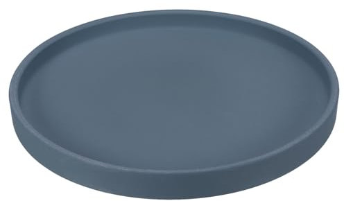 PATIKIL 8.9 Inch Round Ceramic Plant Saucer, Plant Saucer Tray Flower Planter Drip Tray for Indoors Outdoors Patio Balcony, Dark Blue