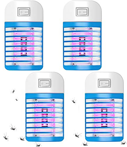 HONGXIAN Lot de 4 Lampe Anti-moustiques Électrique,Moustique Tueur Lampe,pour Maison,Cuisine,Salon. éliminent Les grâce à la lumière Physique respectueux de l'environnement et Non Toxiques Moustiques