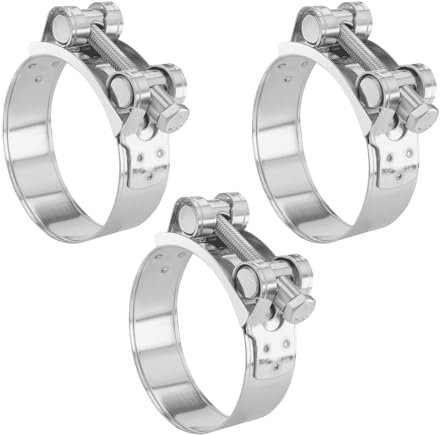 SoeUyd 3 Piezas Abrazaderas Metalicas para Tubos, Abrazaderas de Acero Inoxidable, Abrazadera de Manguera, Rango de Sujeción, Ancho de Banda 20 MM, para Coches, Tubos, Etc (C)