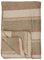 IB Laursen Quilt beige m/braunen und rostfarbigen Streifen, B: 130 L: 180
