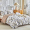 Lekesky Housse de Couette 200x200 cm avec 2 Taies d'oreiller 65x65 cm - Motif de Feuilles d'automne Parure de Lit 200x200 - Ensembles de Housses de Couette en Microfibre avec Fermetures éclair, Kaki