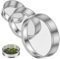 3Pcs Stainless Steel Soil Sieve Set Heavy Duty Garden Compost Sifter with 3 Interchangeable Mesh Inserts (1mm 3mm 5mm) Multi-Purpose Mesh Garden Soil Sieve for Sifting Top Soil, Stones,Coarse