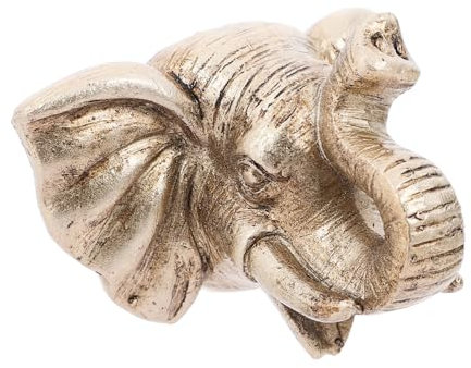 Amosfun Décoration Murale Tête D’éléphant Style Fontaine Statue De Jardin Sculpture Tête Animale Art Mural Extérieur