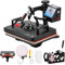 LetCartMaker Presse à chaleur - Pivote à 360 degrés - Pour t-shirts et tasses - 29 x 38 cm - Noir 5 en 1