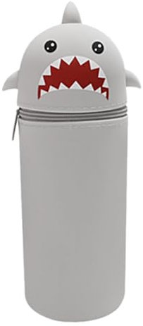 2 in 1 Silikon Federmäppchen, 2 in 1 Weiche Silikontasche Kawaii Federmäppchen Federtasche aus weichem Silikon für Stifte, Federmappe und Stiftehalter, Mäppchen Tiere, Schlampermäppchen (Dinosaurier)