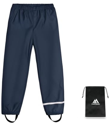 flintronic Pantalones para Lluvia Unisex Niños, Niños Barro Lluvia para Niños Impermeable, Pantalón de Agua Impermeable Transpirable, Outdoor Ropa, M