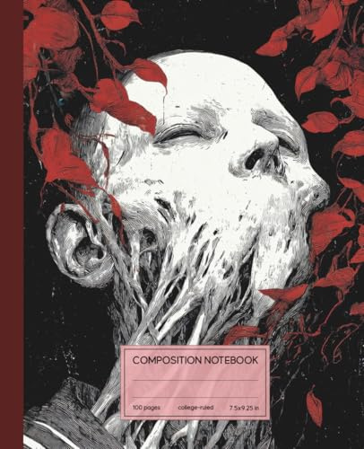 Composition Notebook: The Sound of Roots A place, Creepy Illustration Notebook for Gifts, Office, School | College Ruled, 100 Pages, 7.5x9.25”