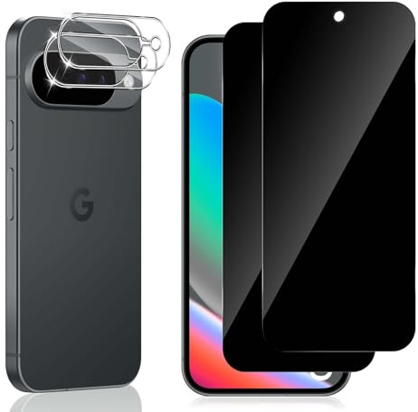 Locofun Sichtschutz für Google Pixel 10 5G für Panzerglas | 2+2 Stück Anti Spy Panzer Schutz Glas und Kameraschutz, 9H Härte Sichtschutzfolie, Privacy Displayschutz Folie