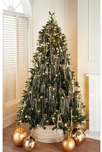 Christmas Tree Decoration Lametta Tinsel 500 Strands (Gold)