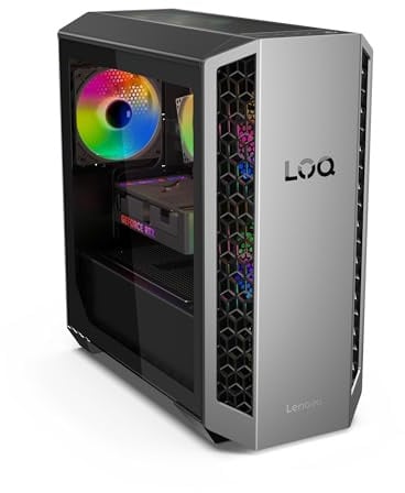 Lenovo LOQ Tower Gaming (AMD Ryzen 7 8745HX, NVIDIA GeForce RTX 5060, 16 GB RAM, 1 TB SSD, 26L, Wi-Fi 7, Sin Sistema Operativo) - Color Gris