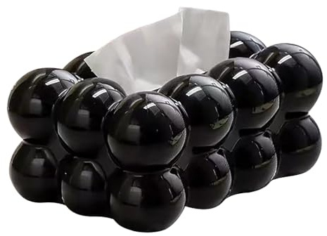Zuckerwatte Box, Tücherbox In Wolkenform, Kosmetiktücherbox Quadratisch Schwarz Weiß, Taschentücher Taschentuch Aufbewahrung, Kreative Wolkenform Tissue Box, Taschentuchbox Bubble Lustig Für Haus Auto