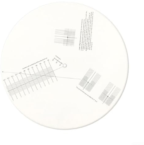 SiSinkal Kalibrierscheibe für Schallplattenspieler, Überdistanzerkennungslineal, Anti-Rutsch-Design, präzises Nadelkopf-Ausrichtungswerkzeug für Stylus Cartridge Setup, 30cm