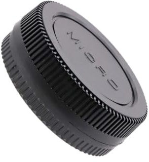 Jeu de Capuchons arrière d’Objectif, Compatible avec Panasonic, GX GF | Pour accessoires photo Lumix Micro Four Thirds M3/4, plastique, noir