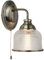 Searchlight 2671-1AB Bistro II One Light Wall Light in Antique Brass with Glass Shades