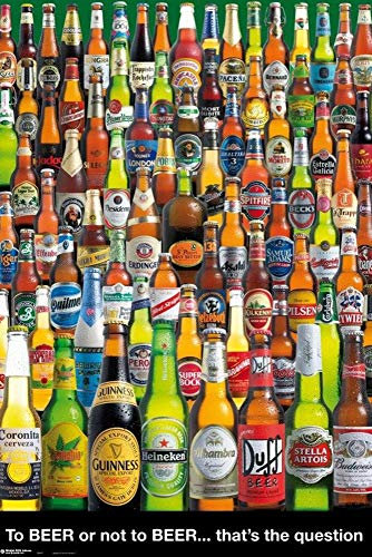 Close Up to Beer Or Not to Beer Poster .That's The Question (61cm x 91,5cm)